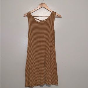 Striped cross back dress